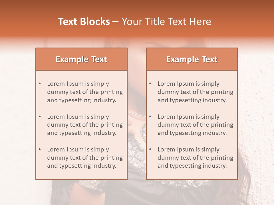Model Face Outdoors PowerPoint Template
