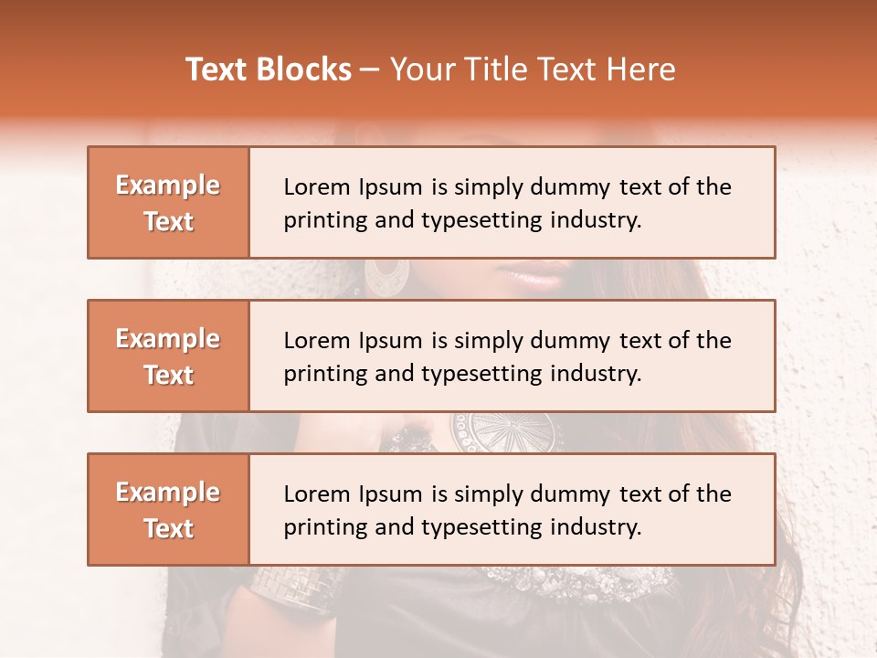 Model Face Outdoors PowerPoint Template