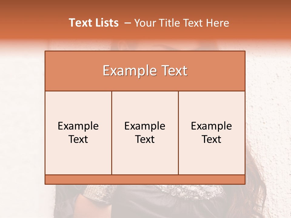Model Face Outdoors PowerPoint Template