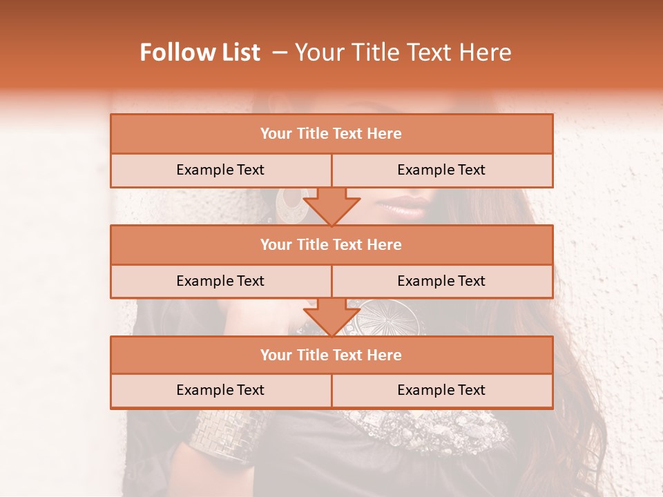 Model Face Outdoors PowerPoint Template