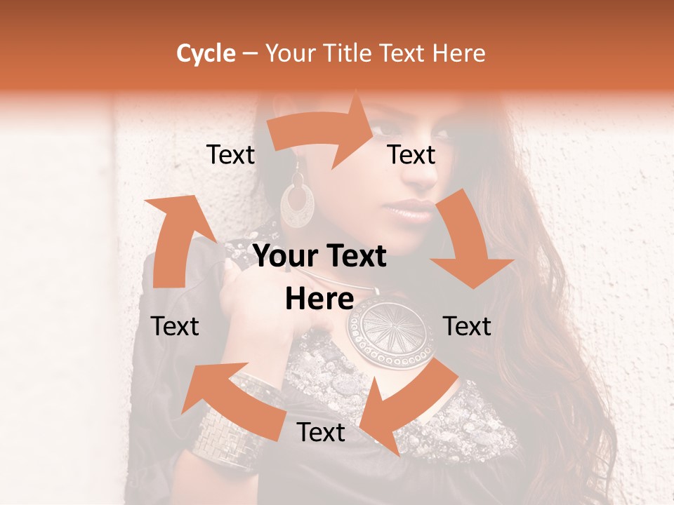 Model Face Outdoors PowerPoint Template
