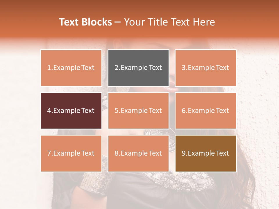 Model Face Outdoors PowerPoint Template