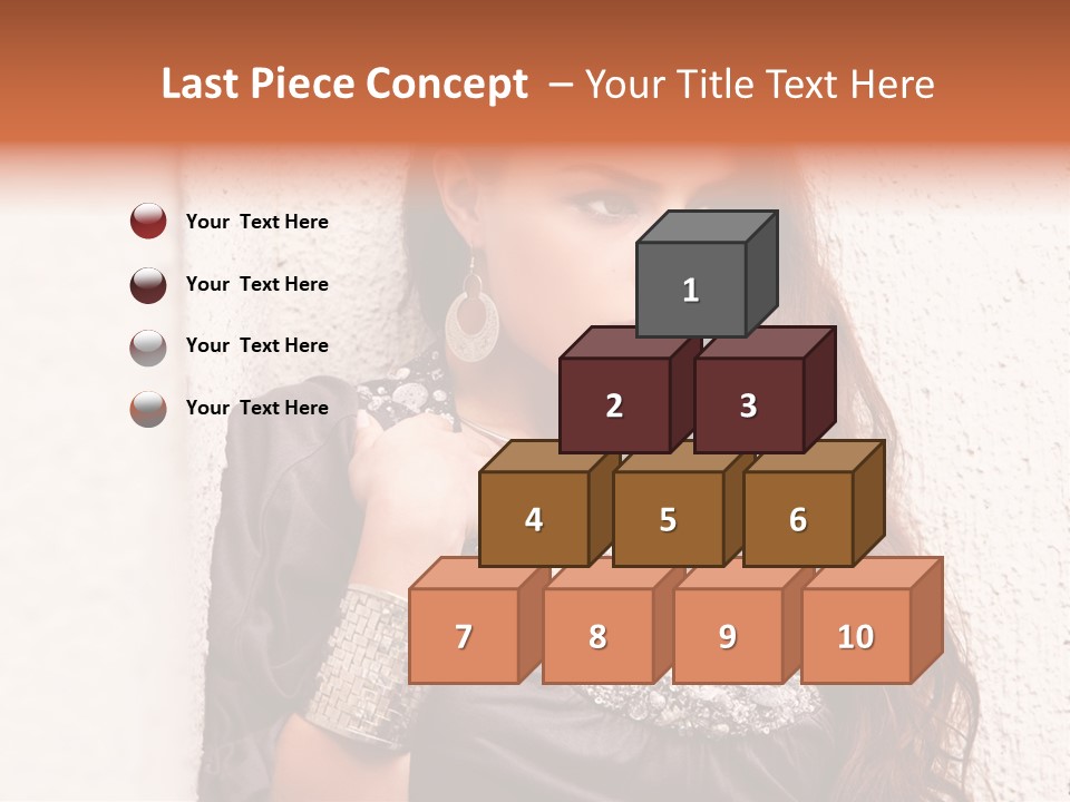 Model Face Outdoors PowerPoint Template