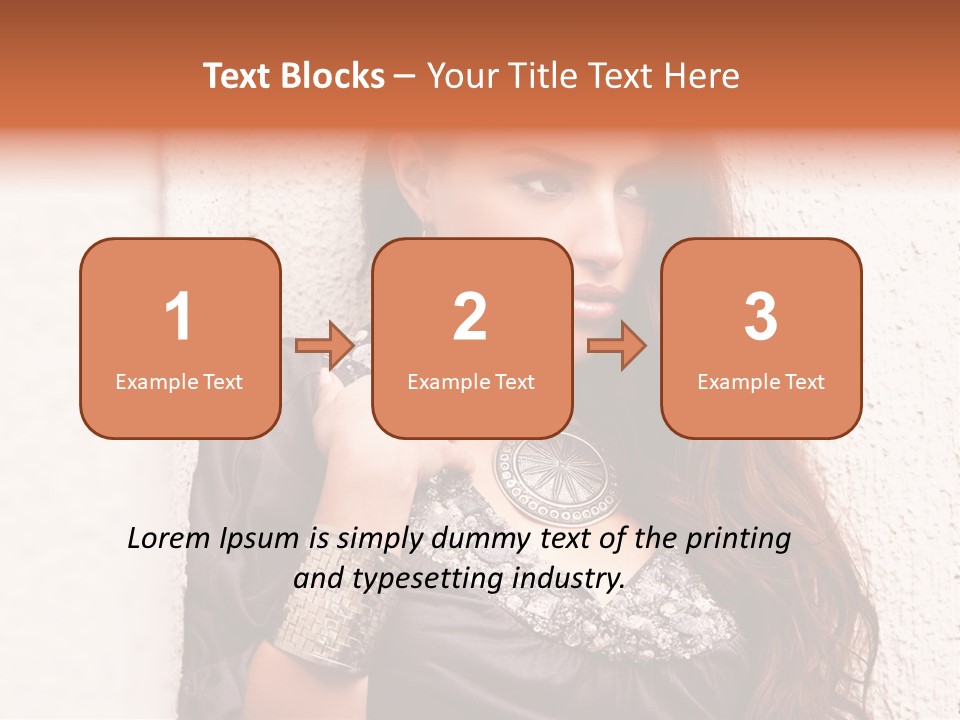 Model Face Outdoors PowerPoint Template