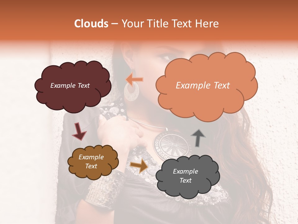 Model Face Outdoors PowerPoint Template