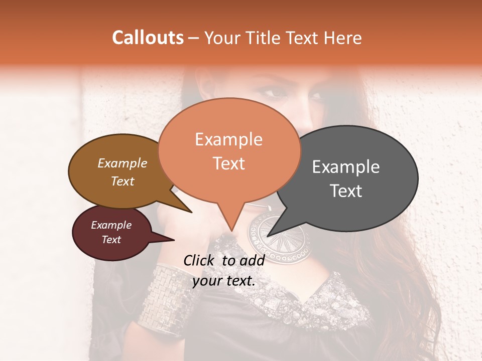 Model Face Outdoors PowerPoint Template