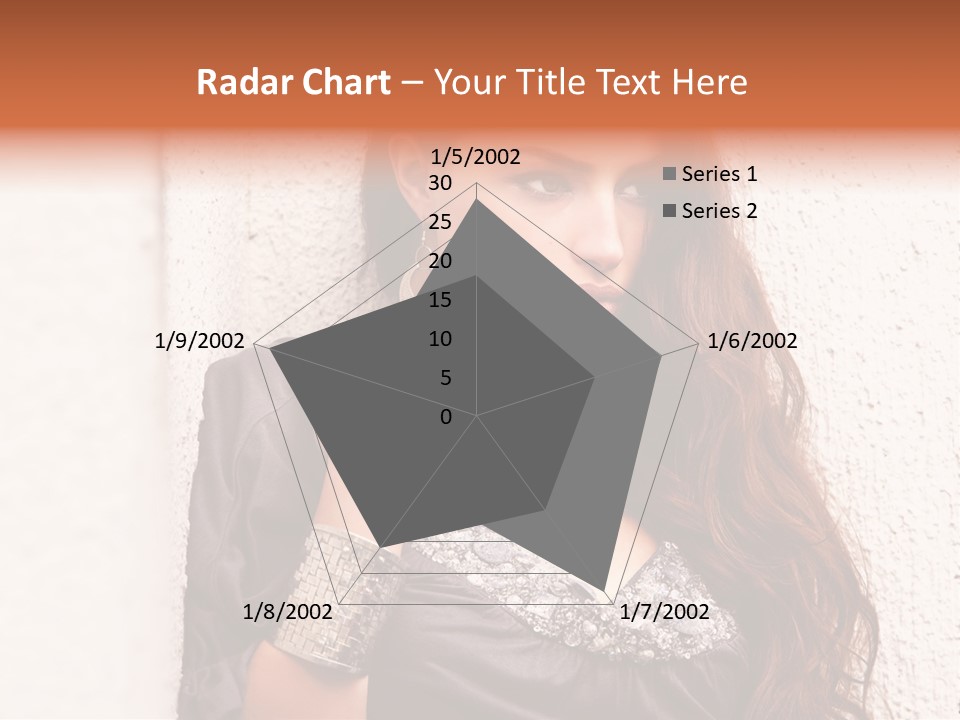 Model Face Outdoors PowerPoint Template