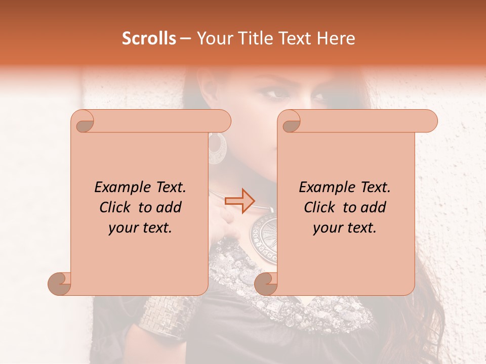 Model Face Outdoors PowerPoint Template
