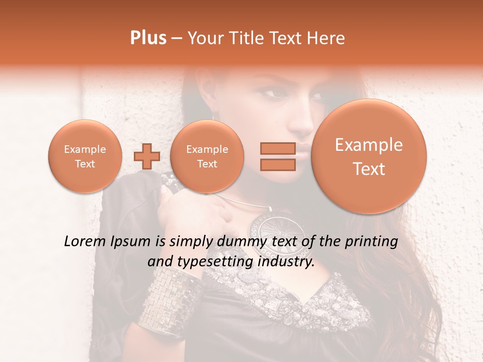 Model Face Outdoors PowerPoint Template