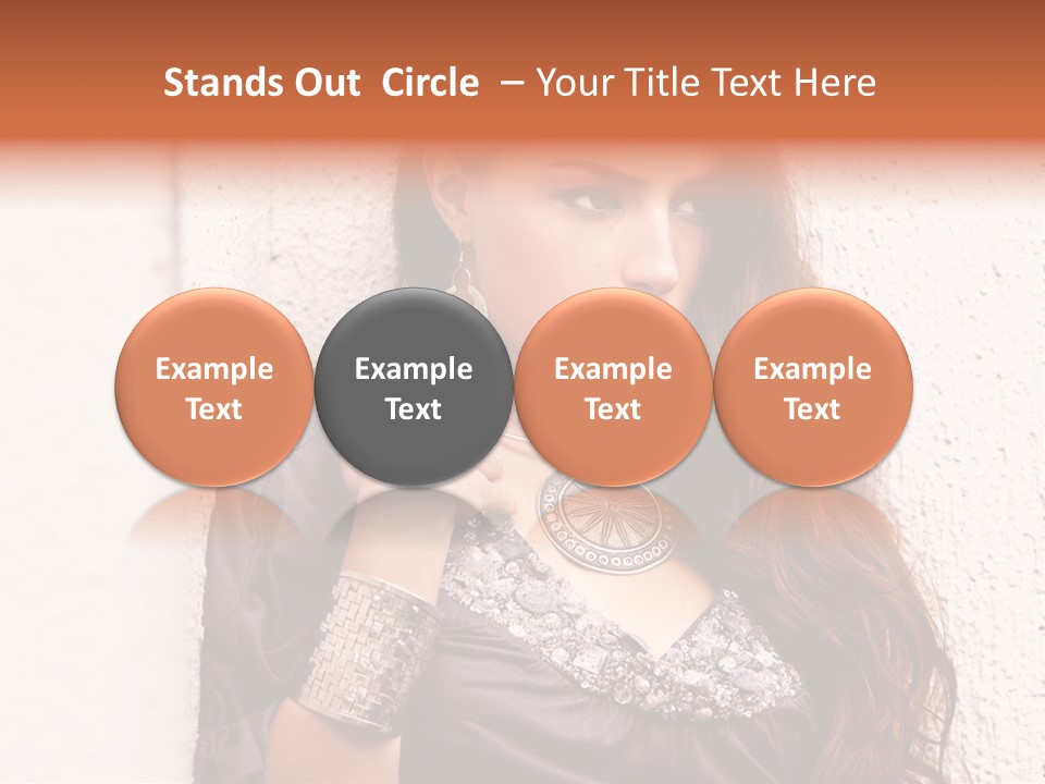 Model Face Outdoors PowerPoint Template