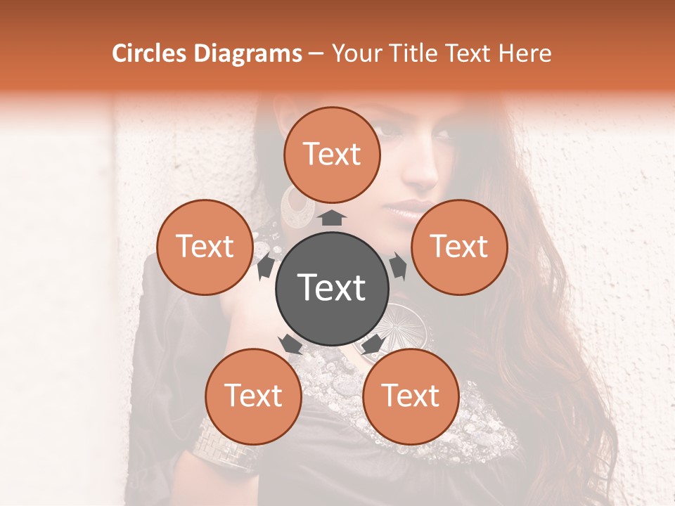 Model Face Outdoors PowerPoint Template