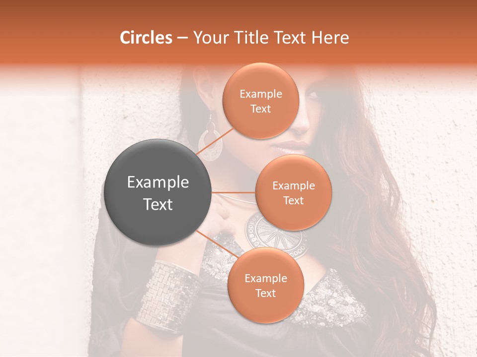 Model Face Outdoors PowerPoint Template