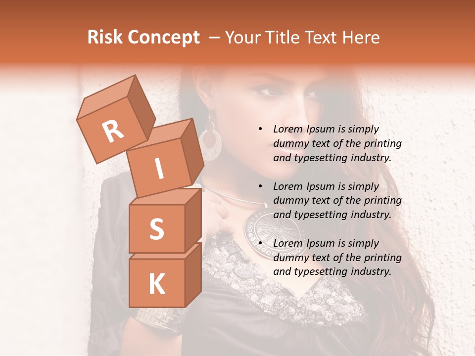 Model Face Outdoors PowerPoint Template