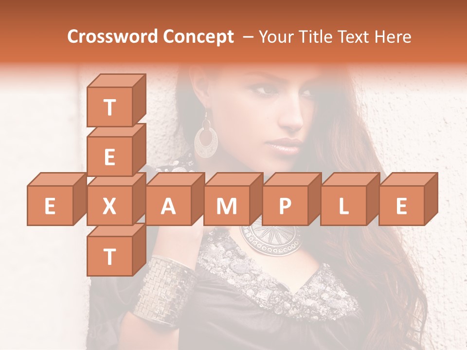 Model Face Outdoors PowerPoint Template