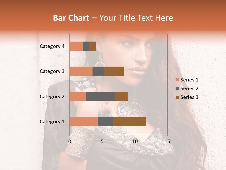 Model Face Outdoors PowerPoint Template