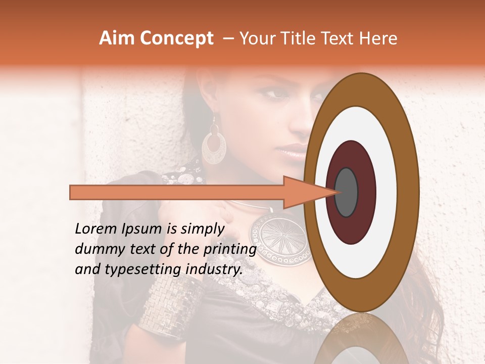 Model Face Outdoors PowerPoint Template