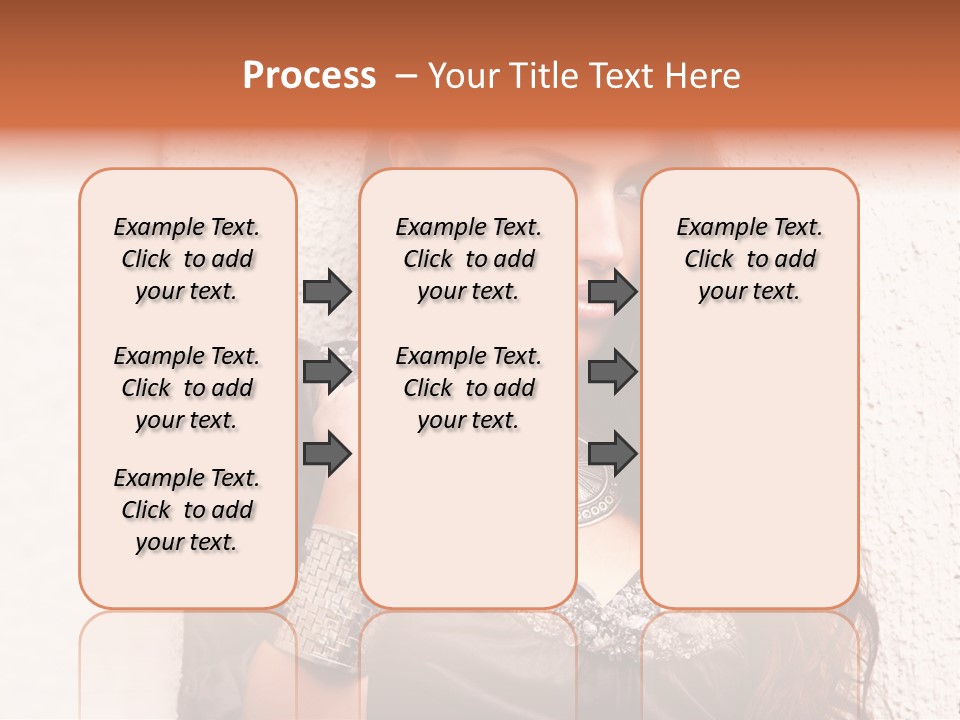 Model Face Outdoors PowerPoint Template