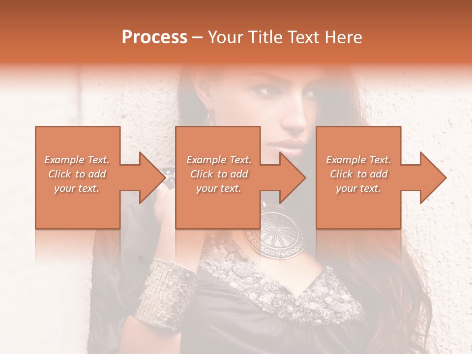 Model Face Outdoors PowerPoint Template