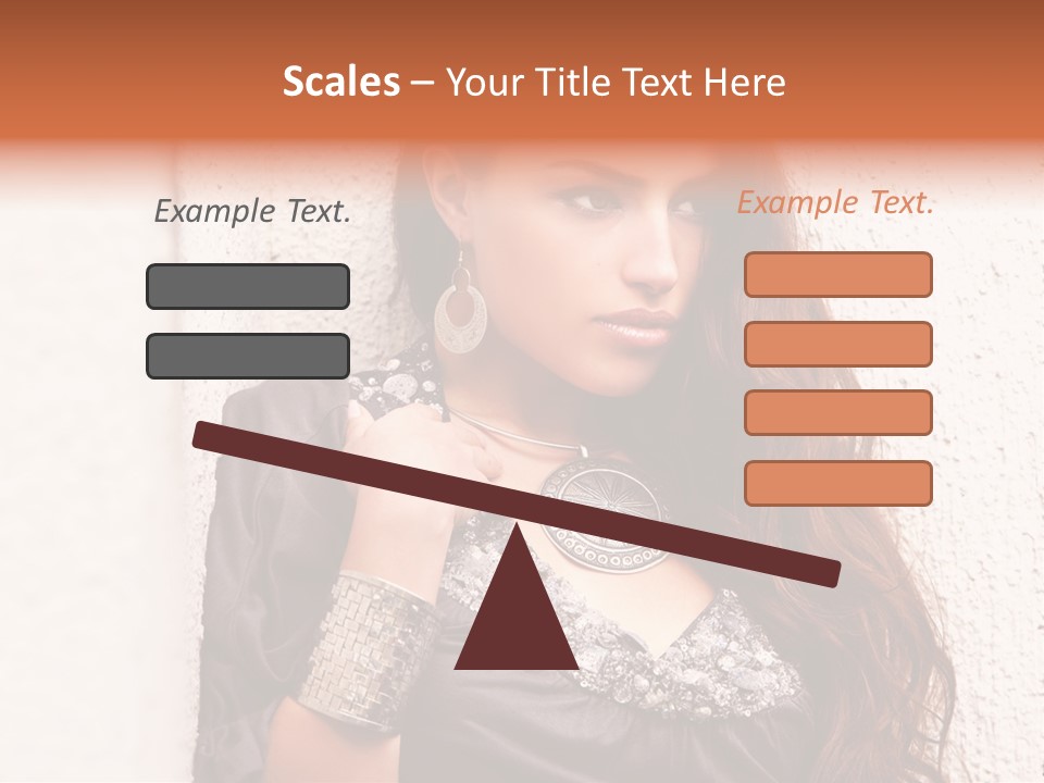 Model Face Outdoors PowerPoint Template