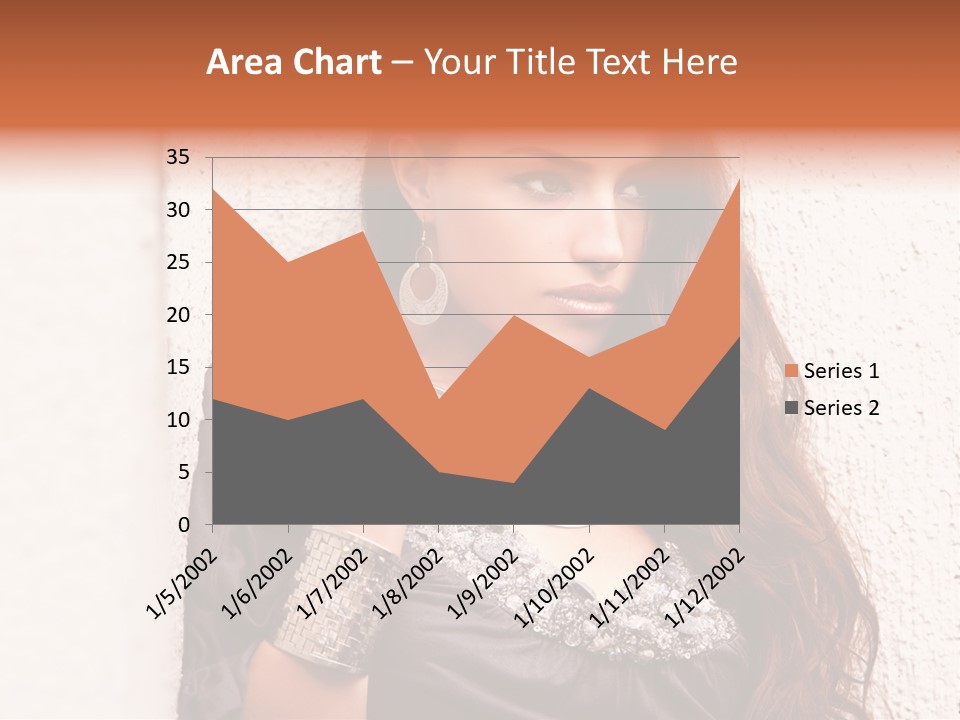 Model Face Outdoors PowerPoint Template