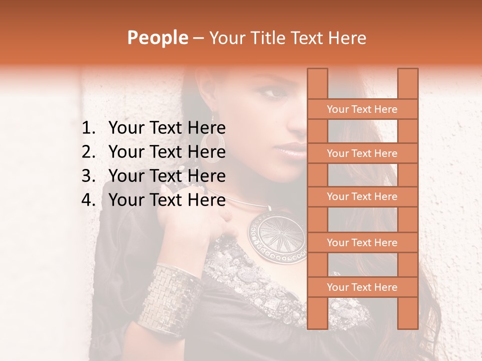 Model Face Outdoors PowerPoint Template