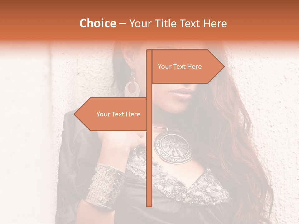 Model Face Outdoors PowerPoint Template