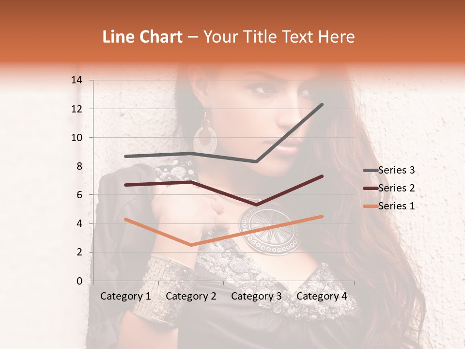 Model Face Outdoors PowerPoint Template
