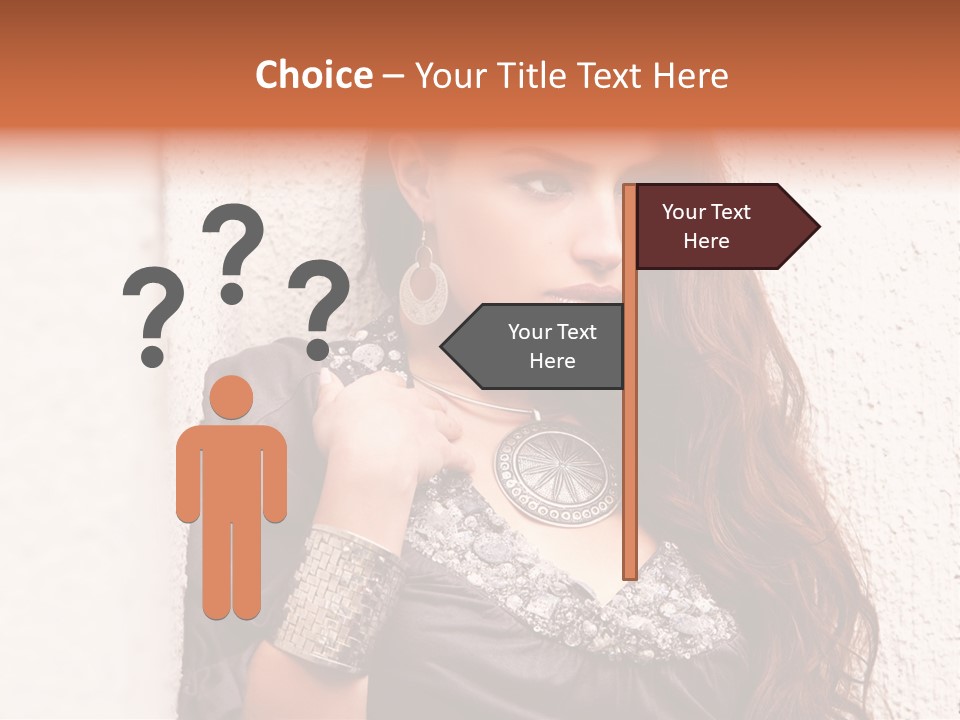 Model Face Outdoors PowerPoint Template