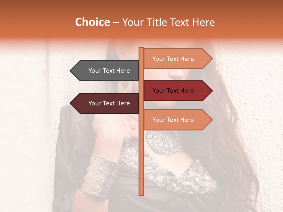 Model Face Outdoors PowerPoint Template