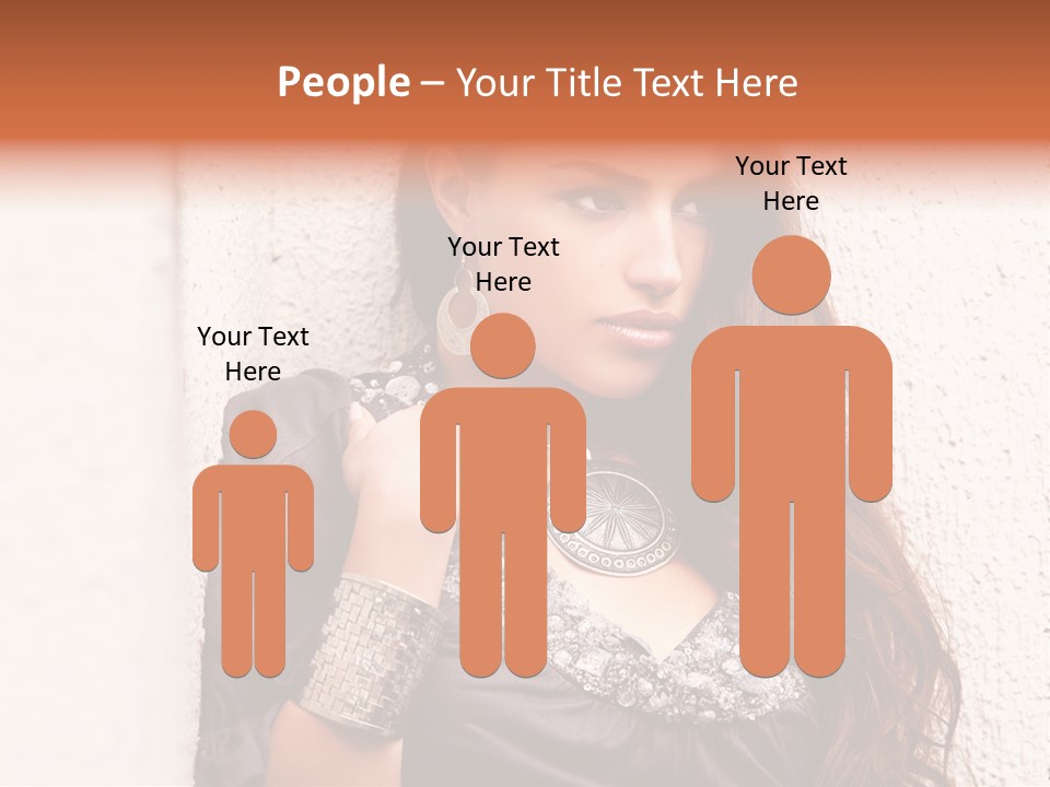 Model Face Outdoors PowerPoint Template