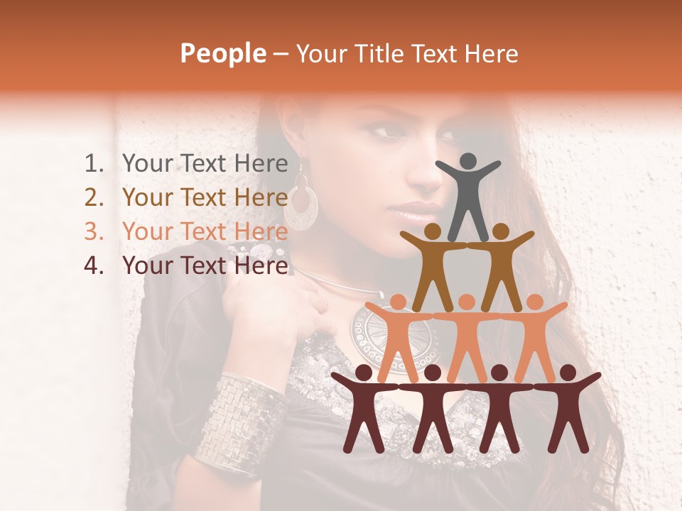 Model Face Outdoors PowerPoint Template