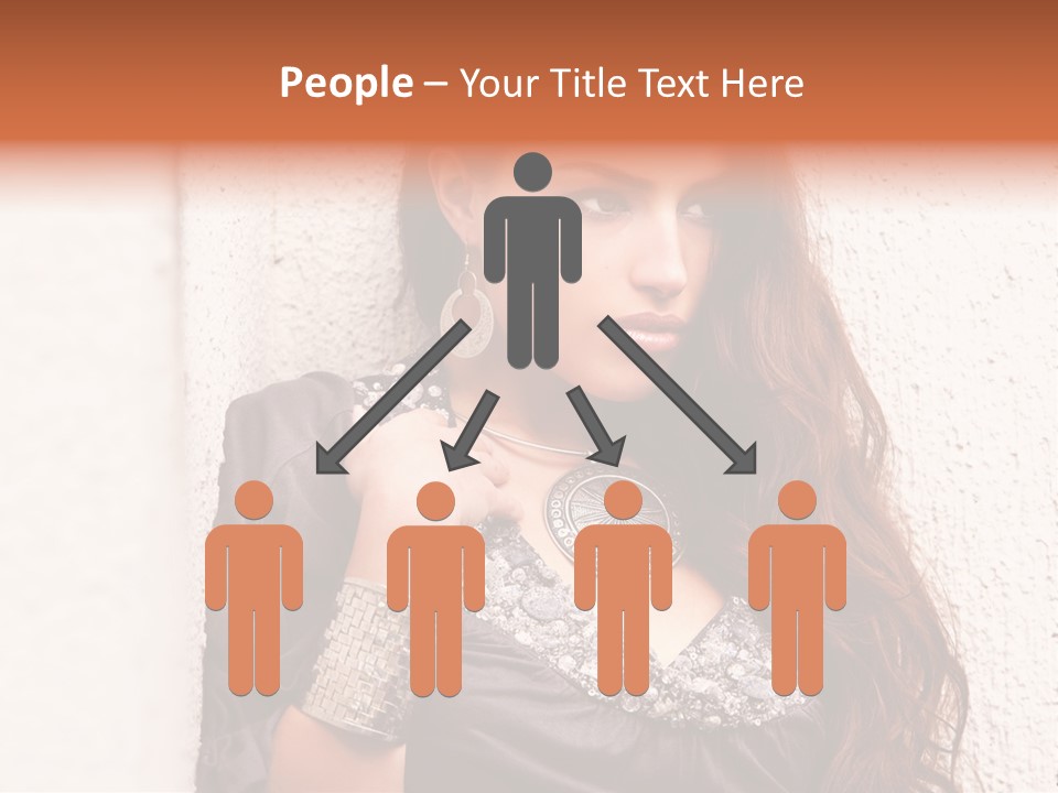 Model Face Outdoors PowerPoint Template