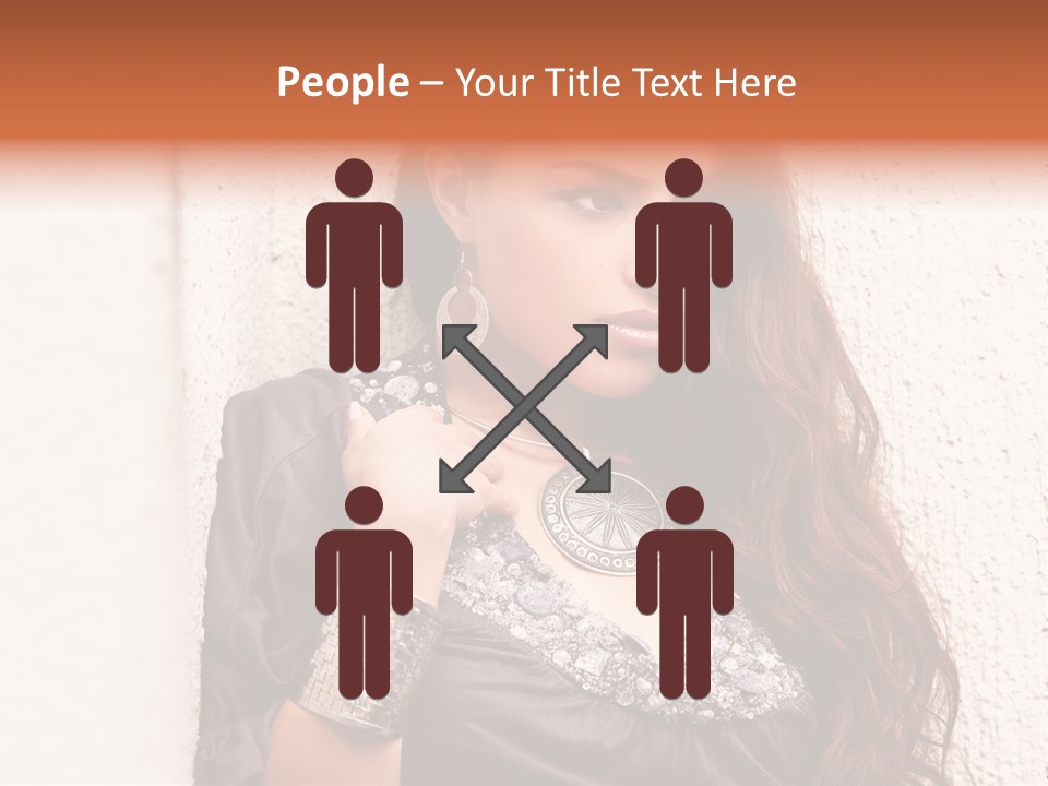 Model Face Outdoors PowerPoint Template