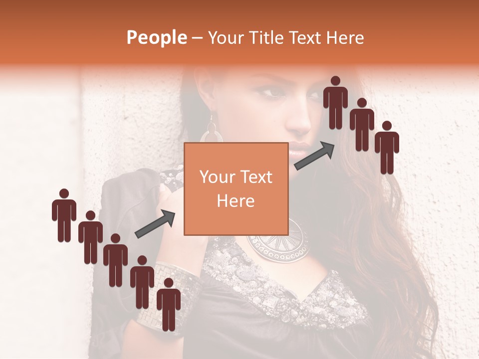 Model Face Outdoors PowerPoint Template