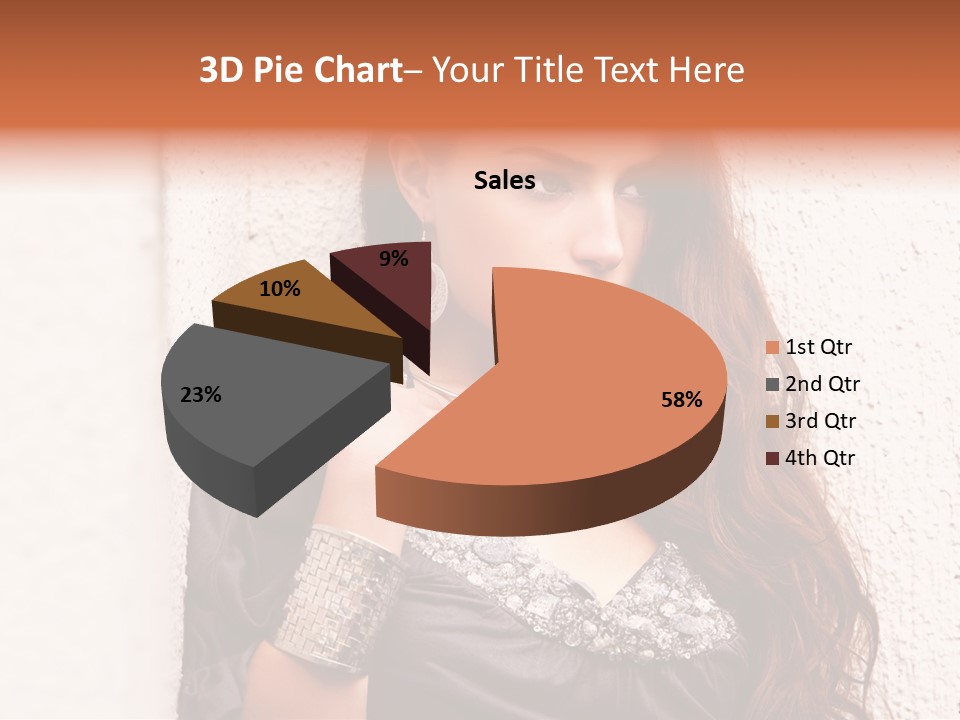 Model Face Outdoors PowerPoint Template