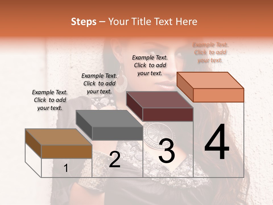 Model Face Outdoors PowerPoint Template