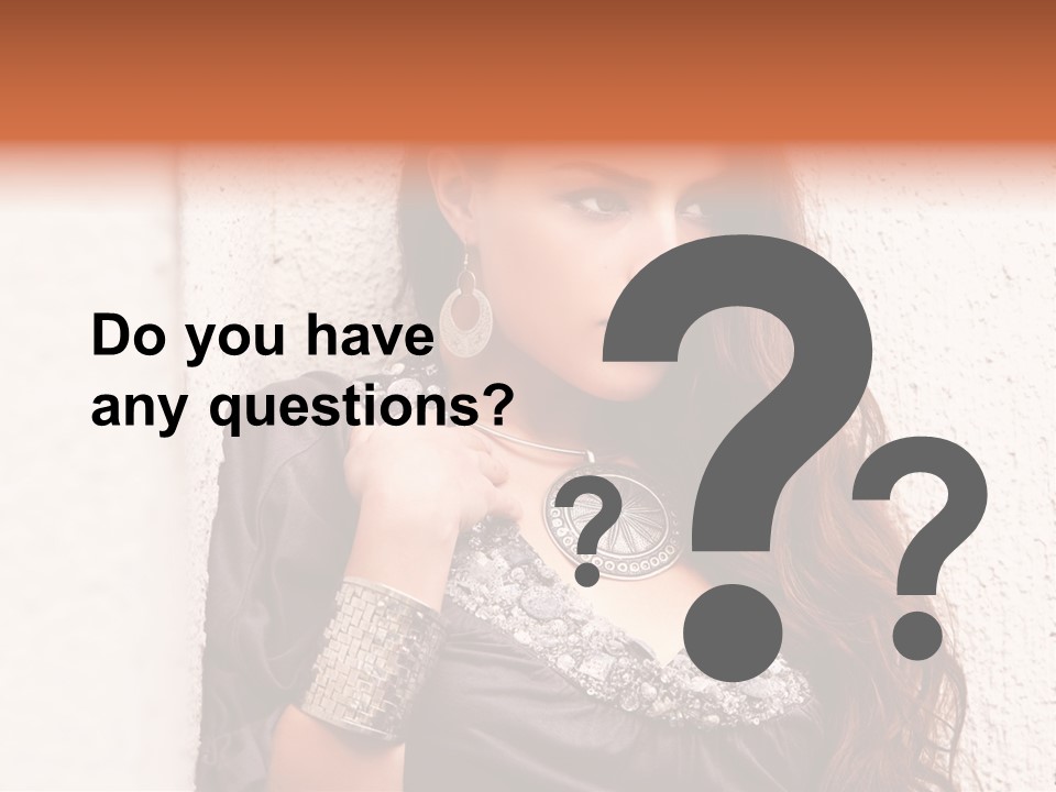 Model Face Outdoors PowerPoint Template