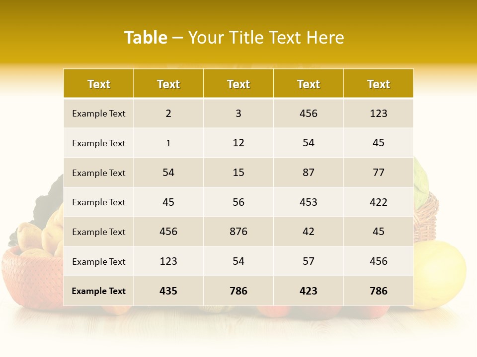 Market Ingredient Vegetable PowerPoint Template