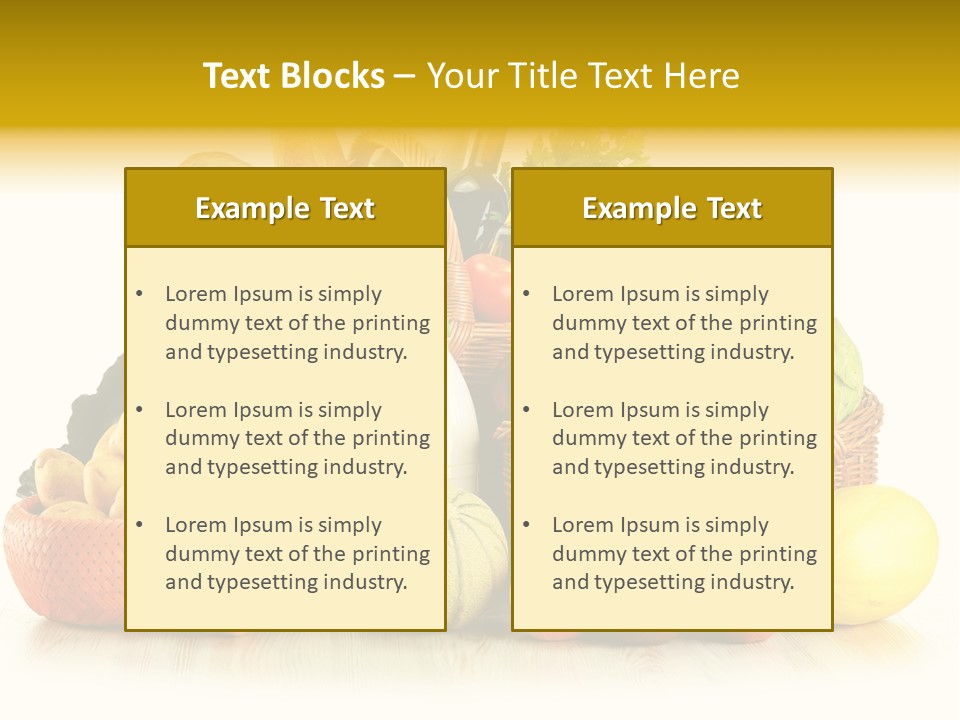 Market Ingredient Vegetable PowerPoint Template