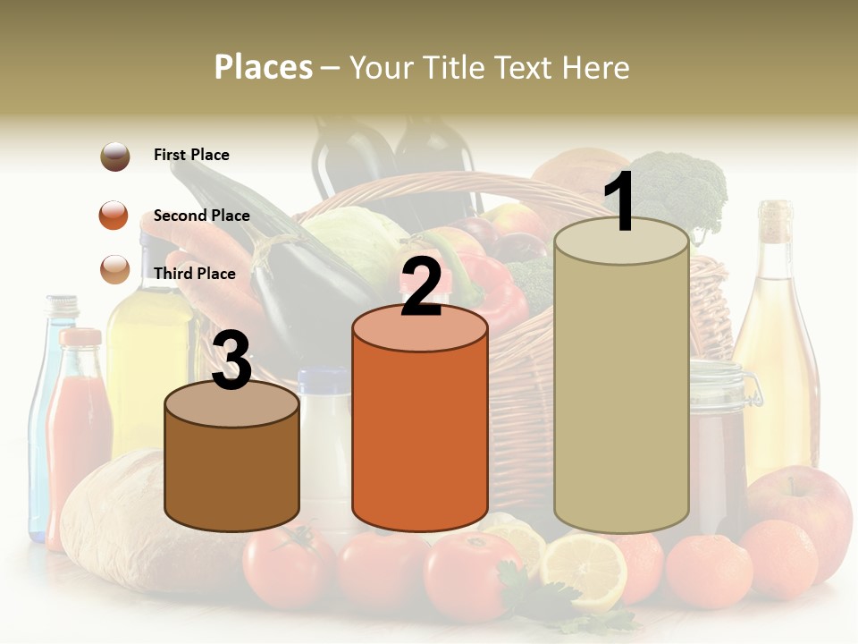 Bottle Food Broccoli PowerPoint Template