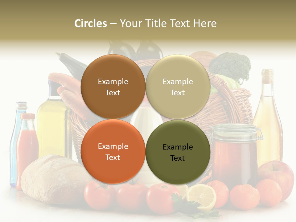 Bottle Food Broccoli PowerPoint Template