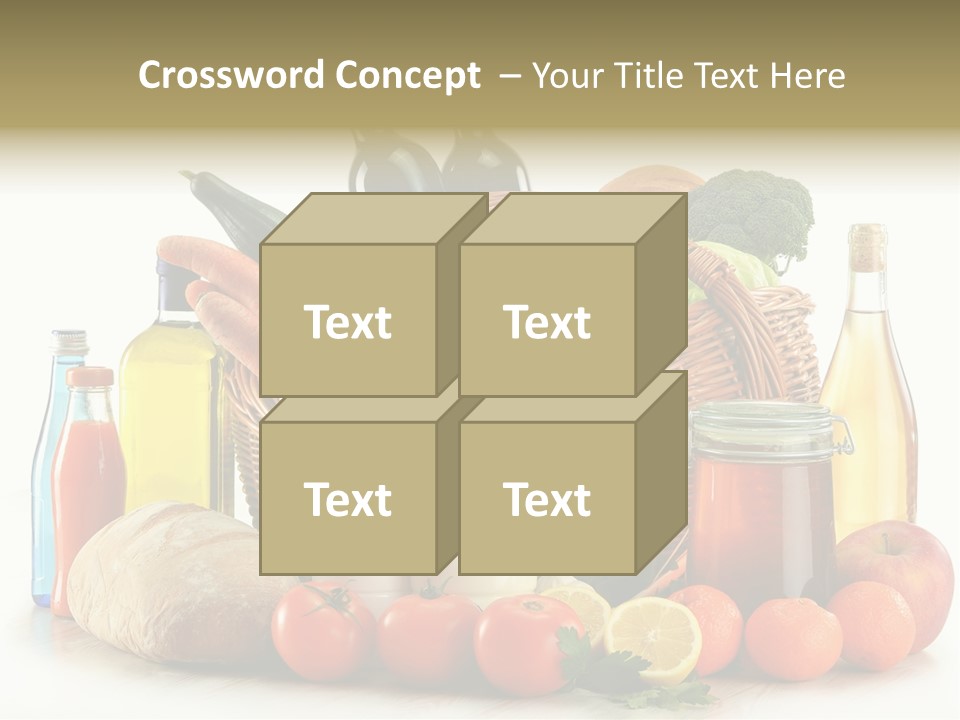 Bottle Food Broccoli PowerPoint Template