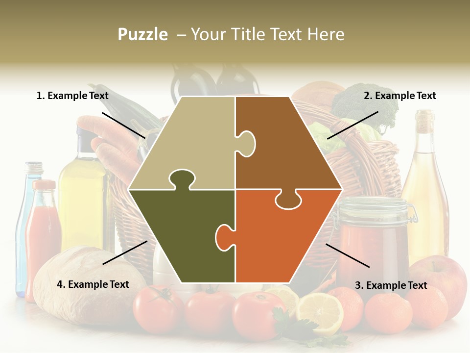 Bottle Food Broccoli PowerPoint Template