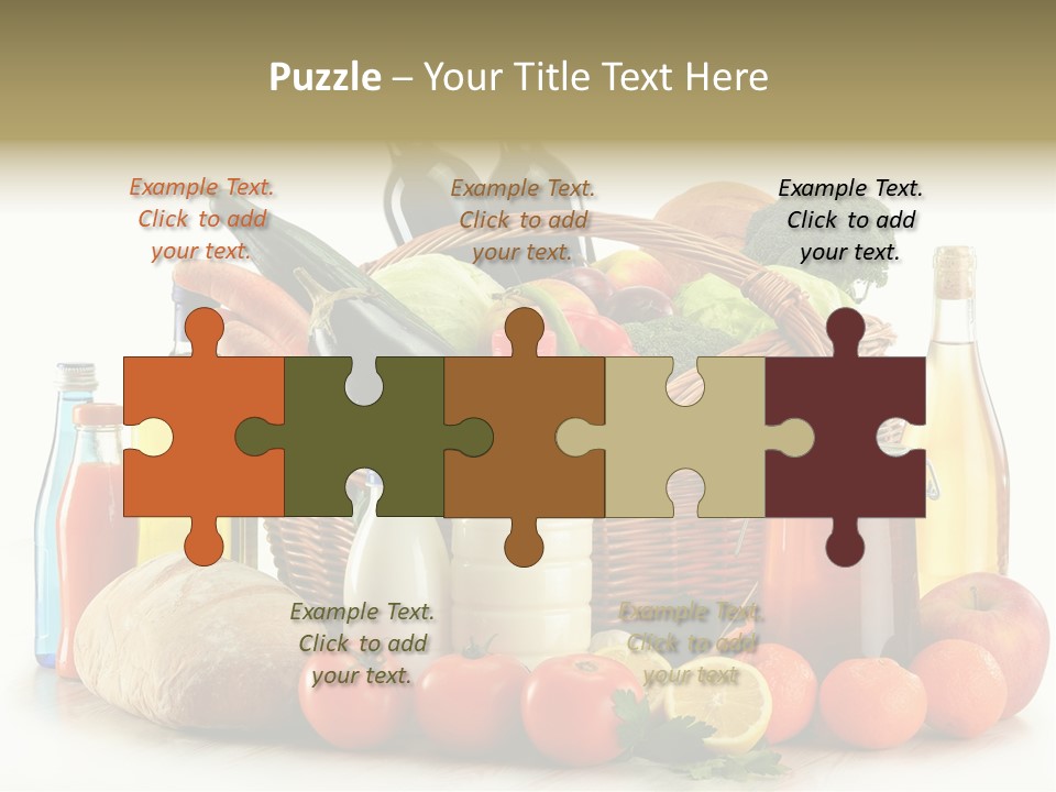 Bottle Food Broccoli PowerPoint Template