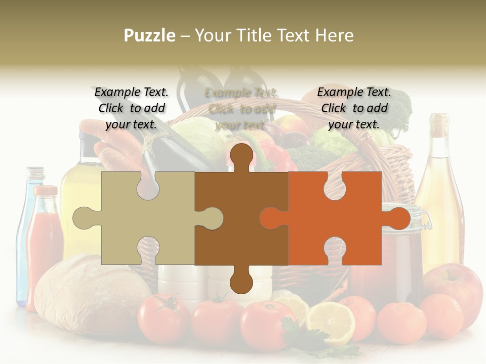 Bottle Food Broccoli PowerPoint Template