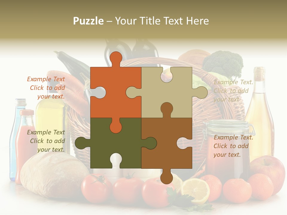 Bottle Food Broccoli PowerPoint Template