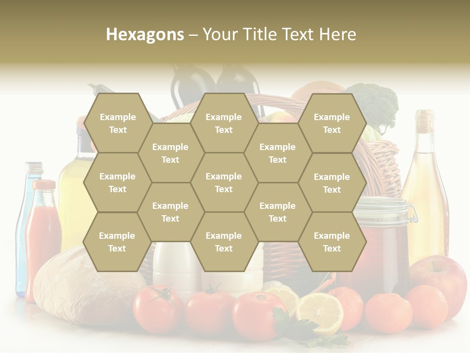 Bottle Food Broccoli PowerPoint Template