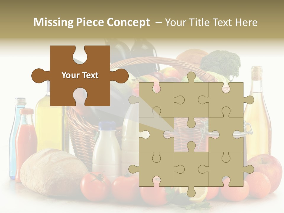 Bottle Food Broccoli PowerPoint Template