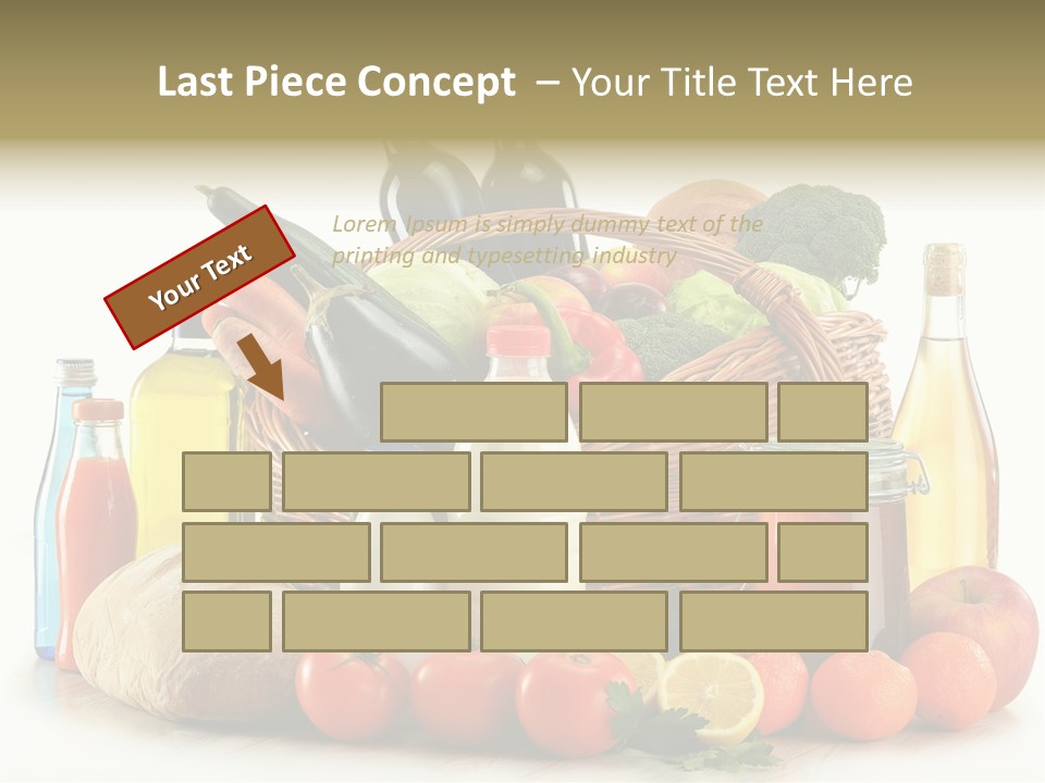 Bottle Food Broccoli PowerPoint Template