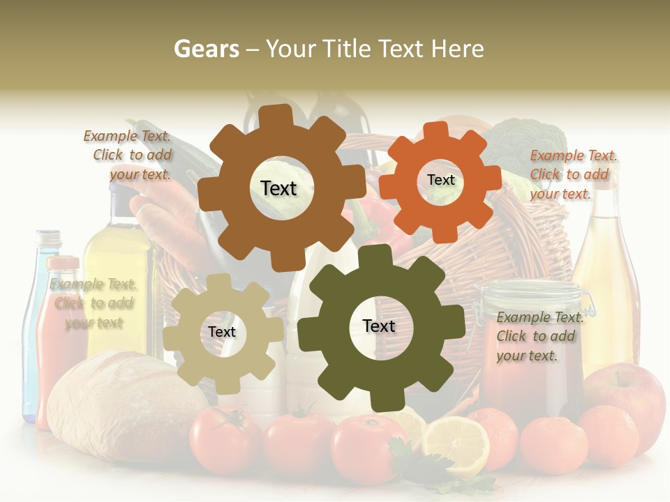 Bottle Food Broccoli PowerPoint Template